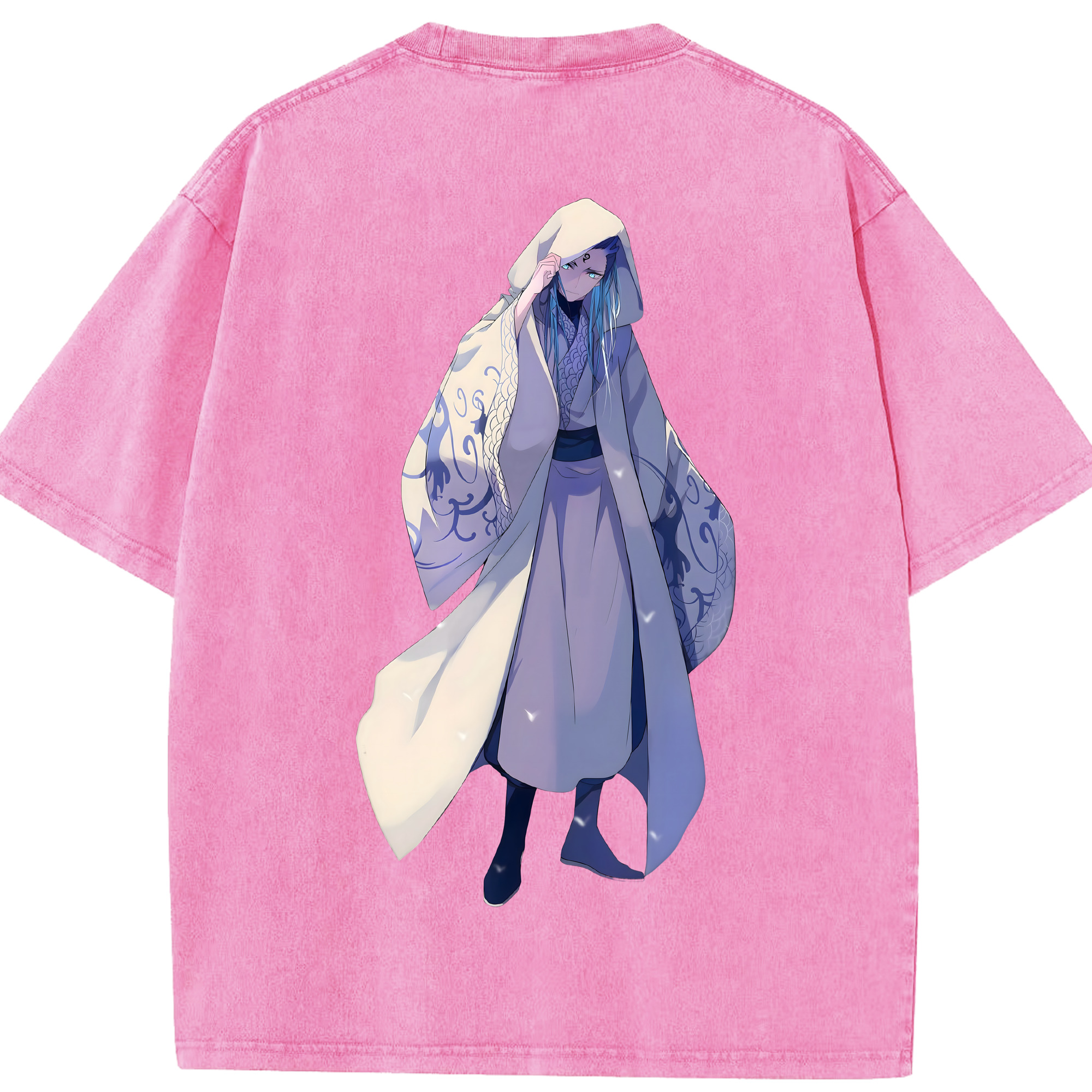 （画像用） Ne Zha 2 ナタ 魔童の大暴れ 綿100% ヴィンテージ風 半袖Tシャツ（背面プリント）